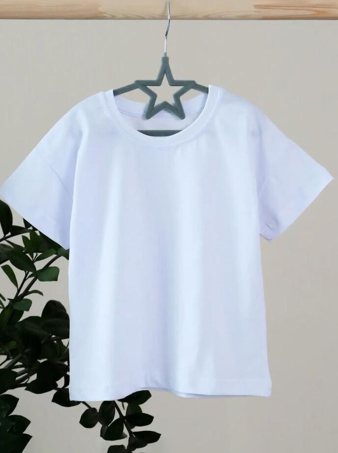 Базовая детская футболка Фламинго белая 778-122 - цена