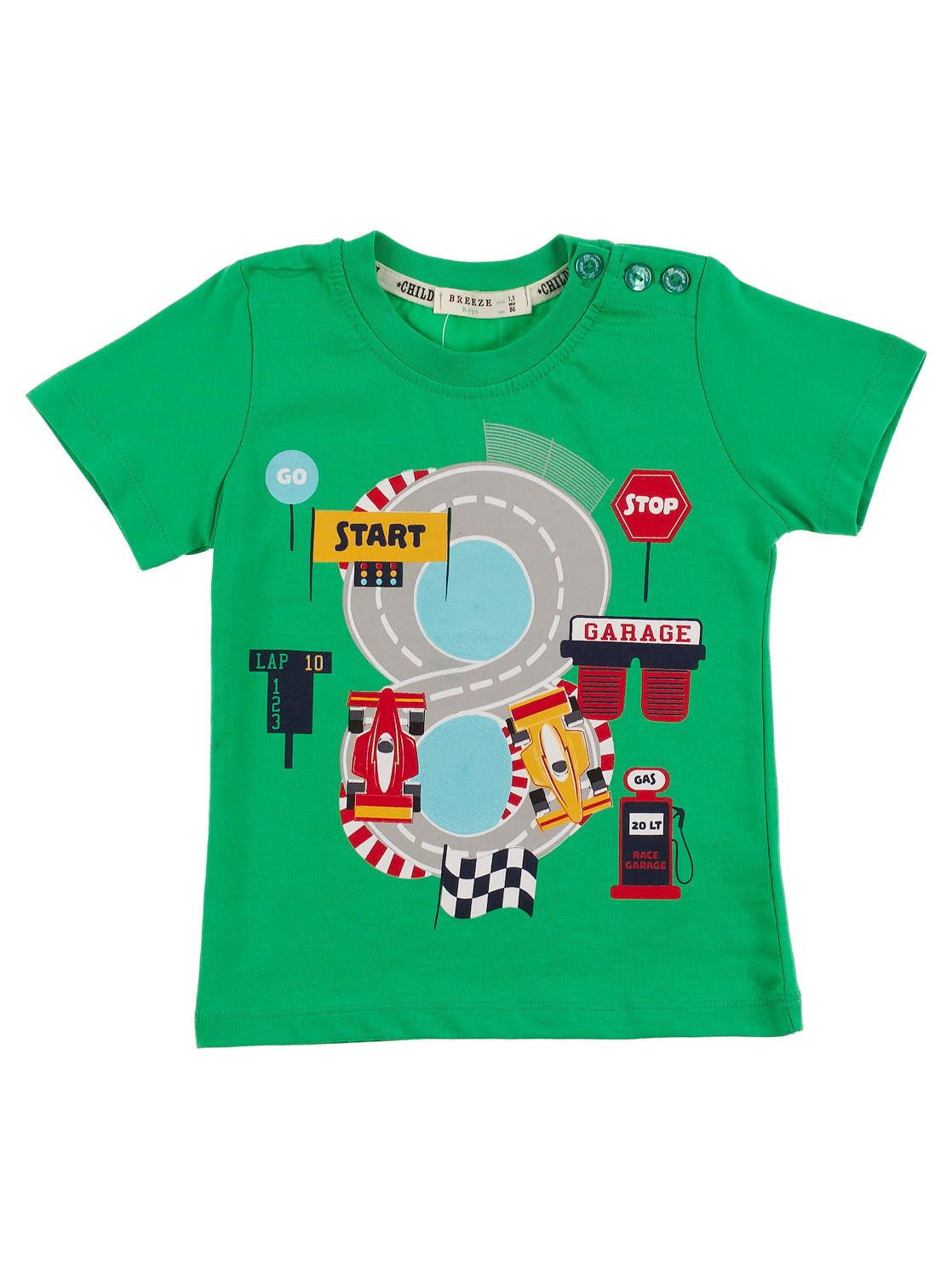 Комплект футболка и шорты Breeze Трек зеленый 12406 - размеры