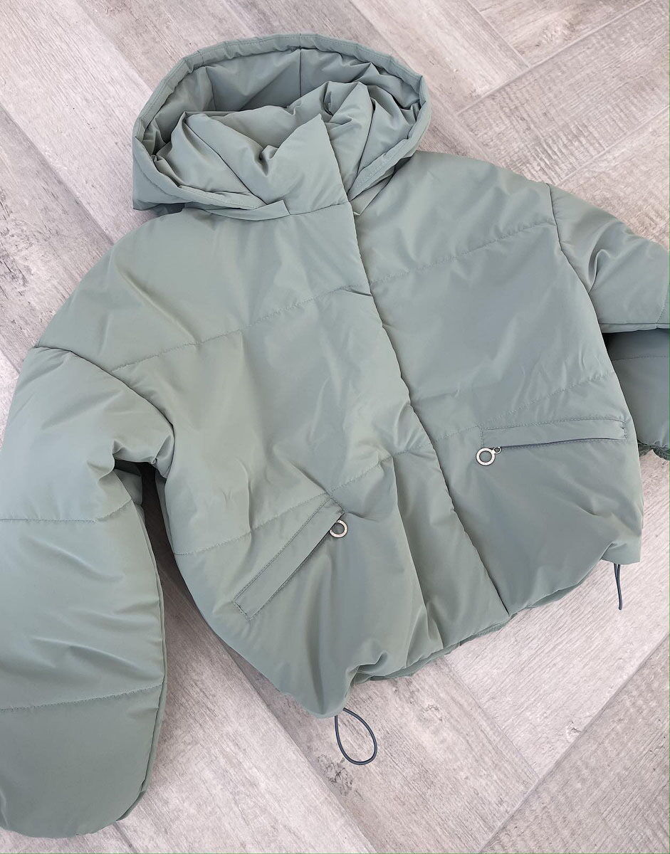 Демисезонная куртка для девочки Kidzo бирюзовая 2221 - фото