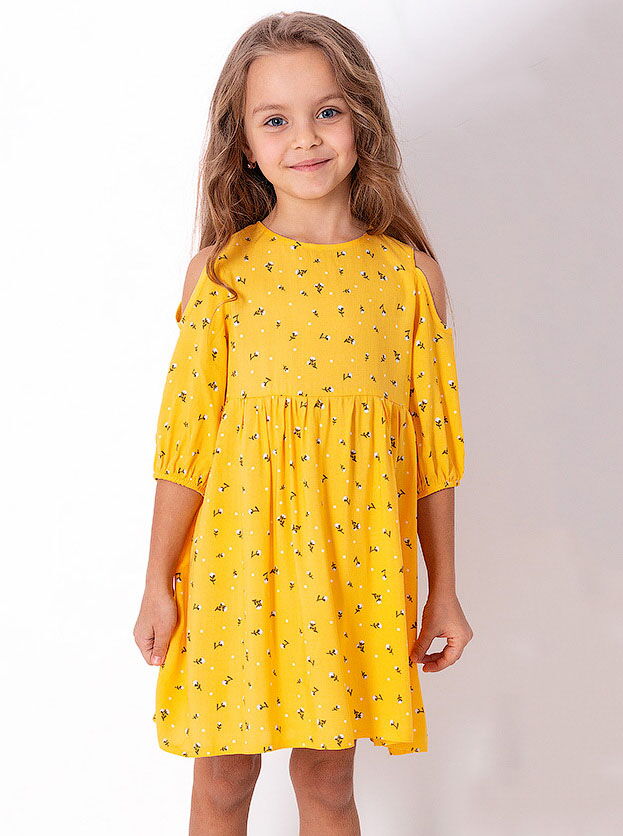 Платье для девочки Mevis желтое 3740-02 - цена