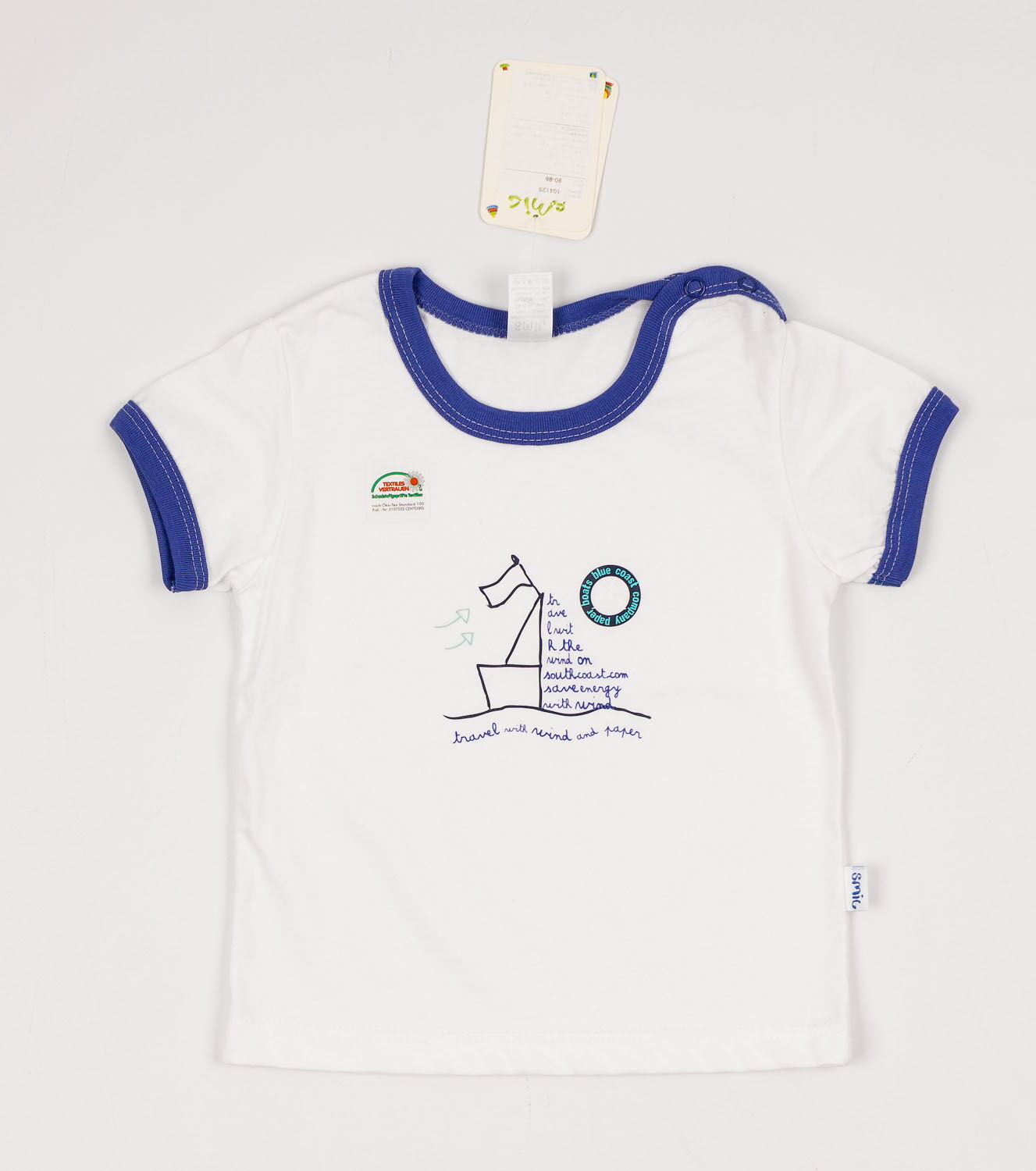 Пижама для мальчика (футболка+бриджи) SMIL Парус белая 104129 - размеры