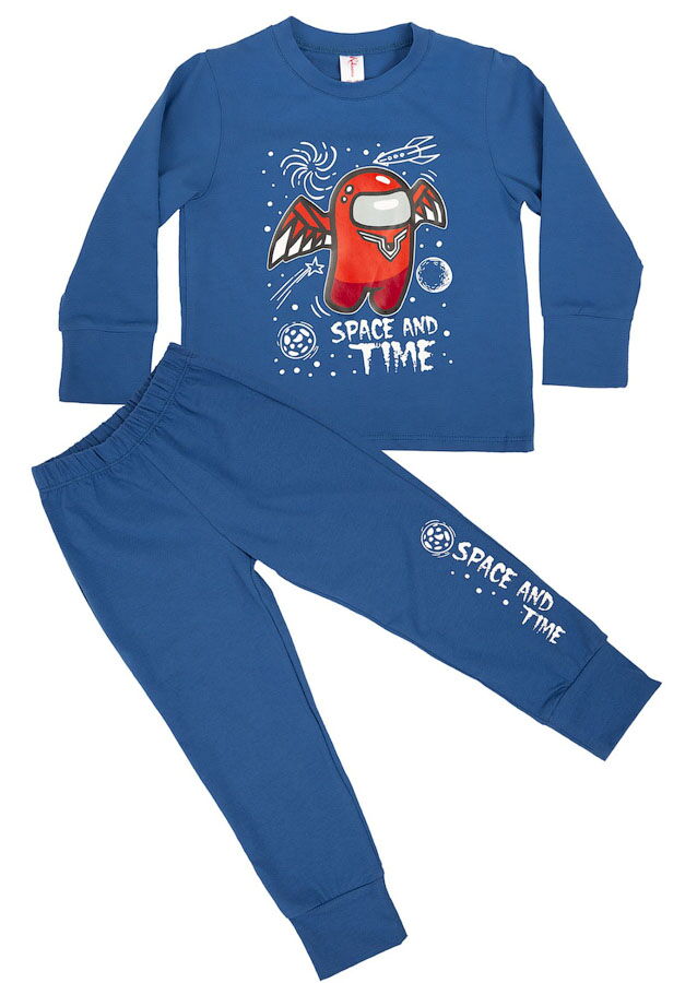 Пижама для мальчика Roksana space синяя 16198 - фото