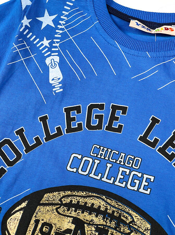 Футболка для мальчика TEAM 38 синяя - размеры