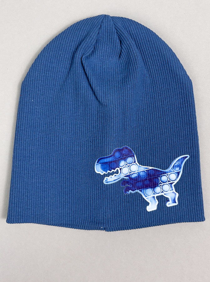 Комплект шапка и хомут Semejka Марио джинс 9319 - фото