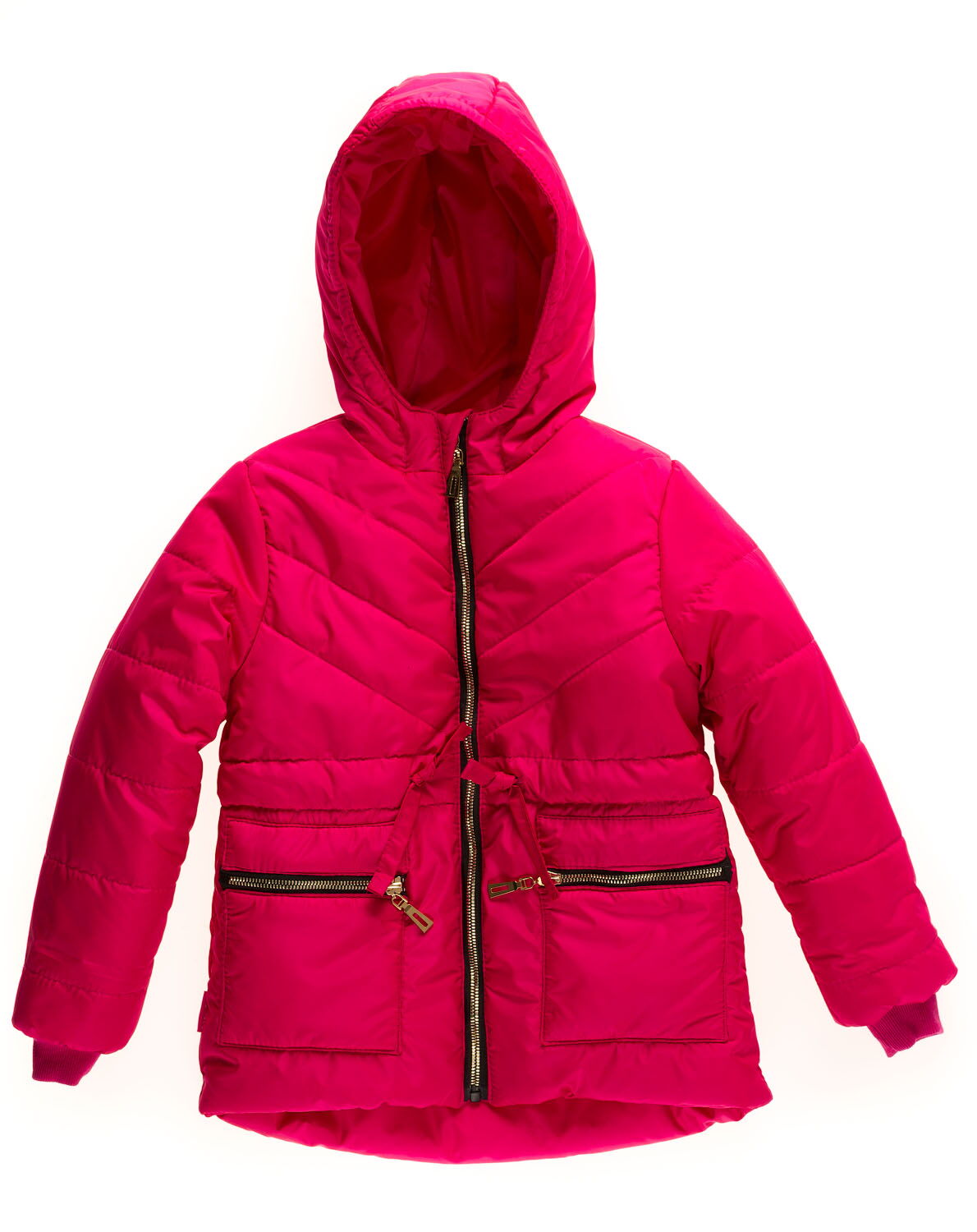 Куртка зимняя для девочки Одягайко малиновая 20077О - цена