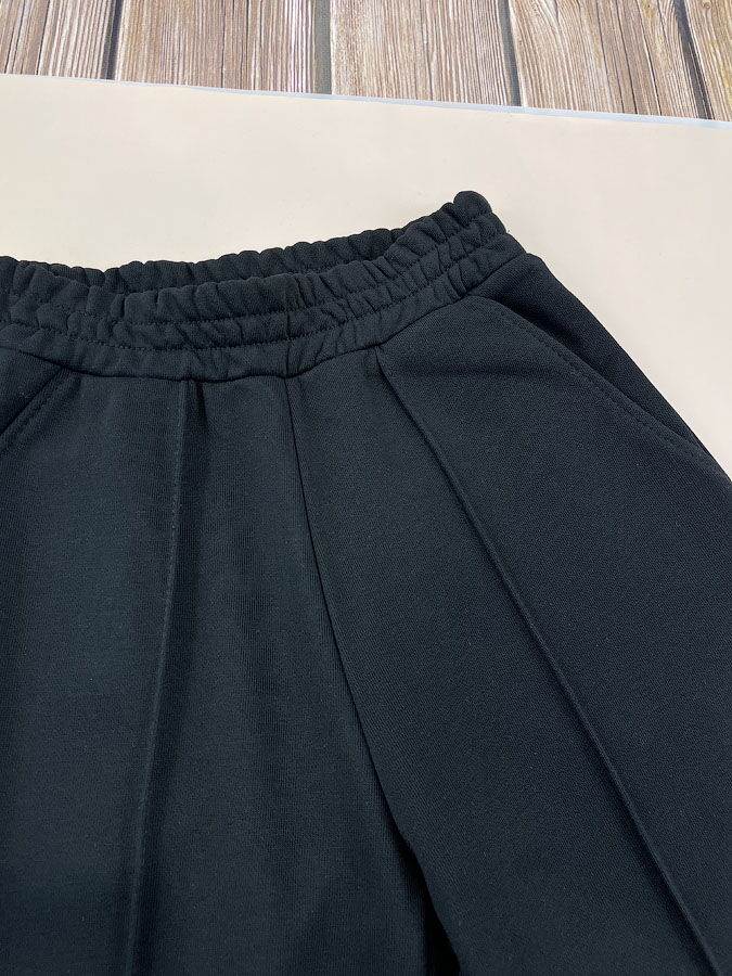 Трикотажные брюки-палаццо для девочки Mevis черные 5258-02 - размеры