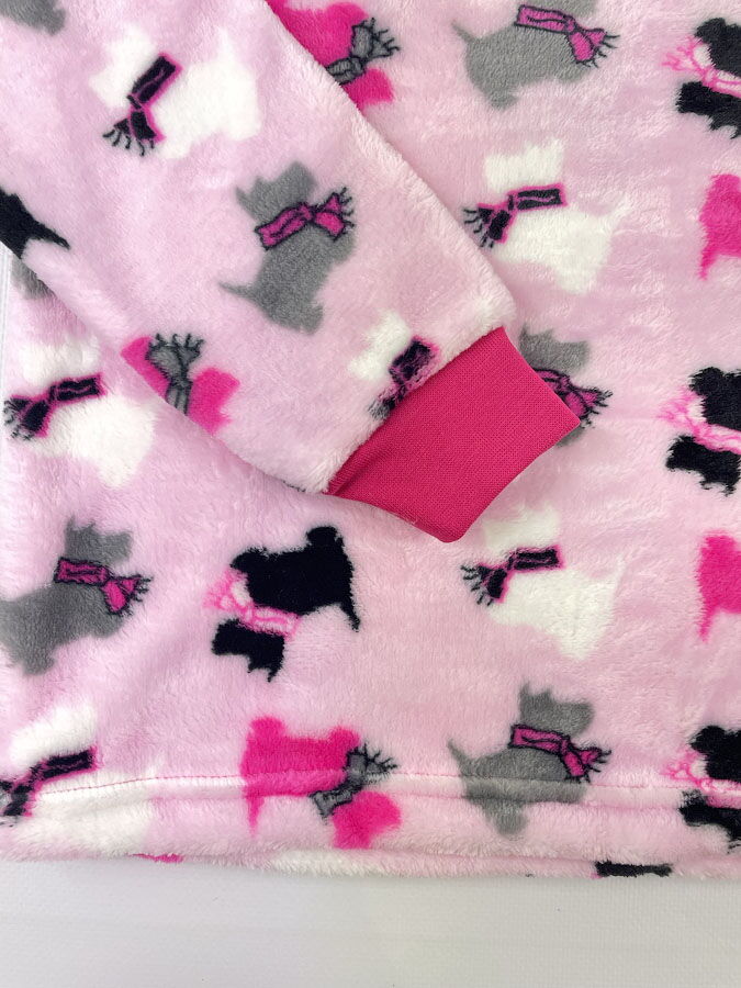Пижама детская вельсофт Фламинго Собачки розовая 855-910 - размеры