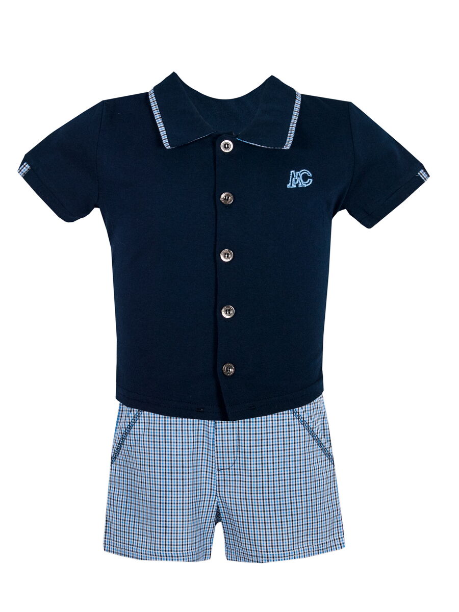 Комплект для мальчика (поло+шорты) Маленьке сонечко Джои темно-синий - купить