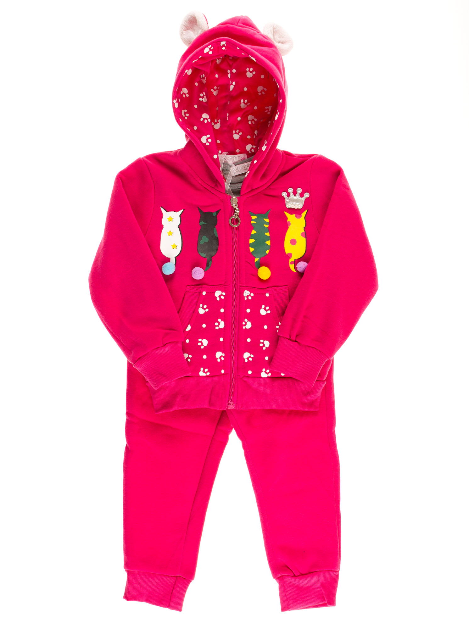 Утепленный спортивный костюм для девочки Венгрия малиновый 1141 - цена
