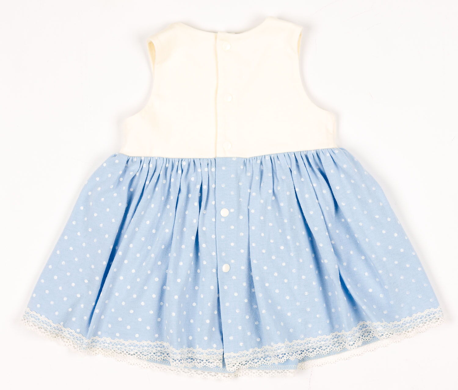 Платье+повязка для девочки HappyTOT Букетик голубое 721 - размеры