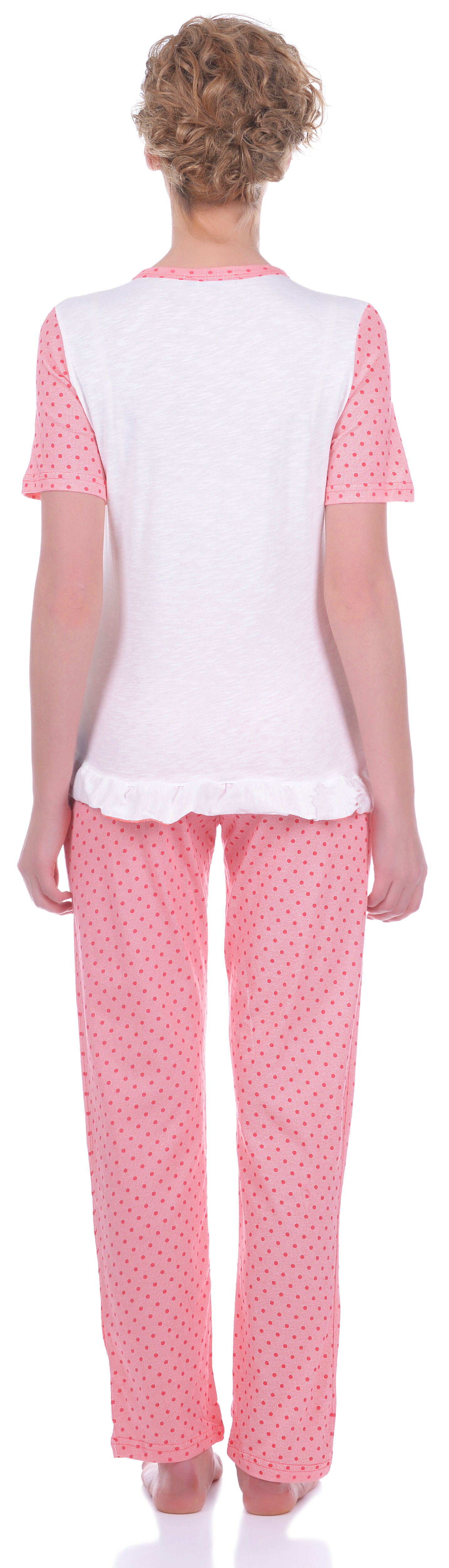 Комплект женский (футболка+штаны) MISS FIRST BUTTERFLY розовый - фото