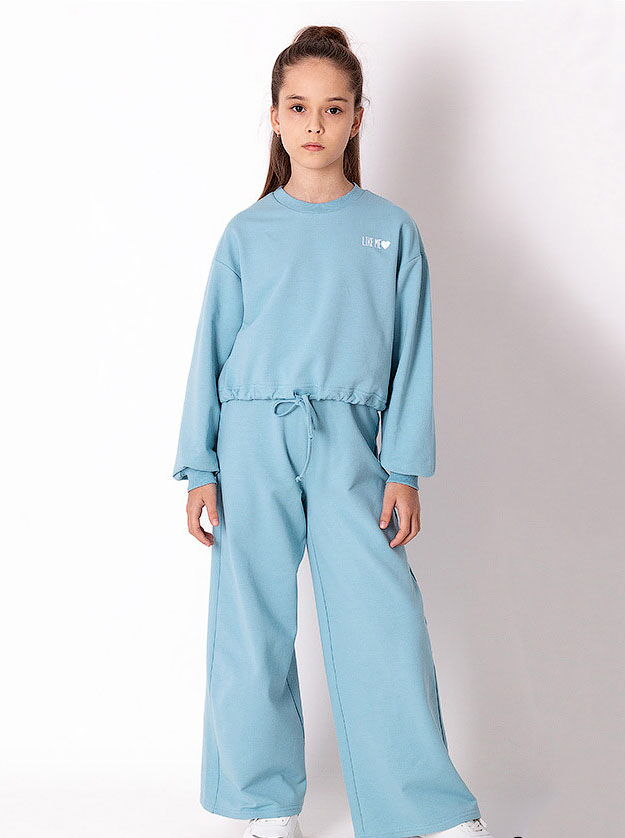Спортивный костюм для девочки Mevis голубой 3731-04 - цена