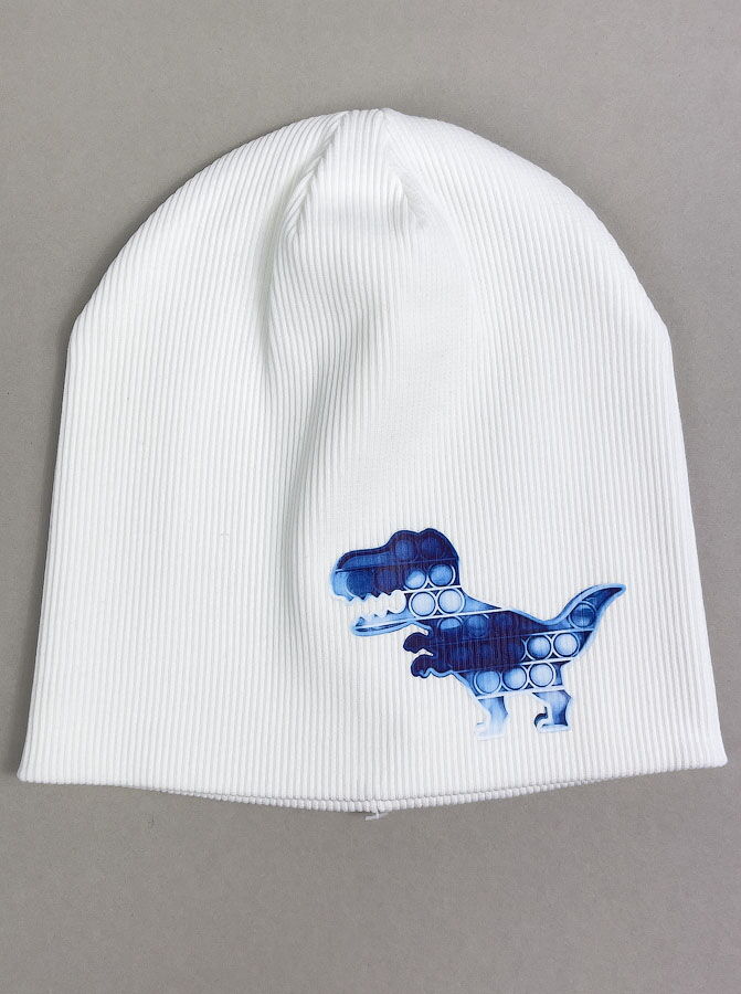 Комплект шапка и хомут Semejka Марио молочный 9319 - фото