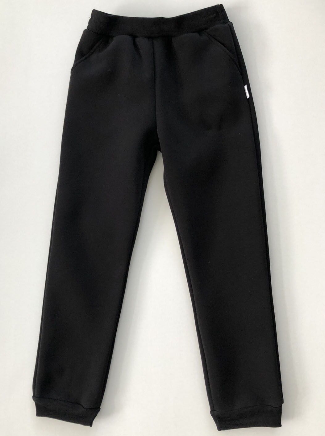 Утепленные спортивные штаны детские Робинзон черные 376 - цена