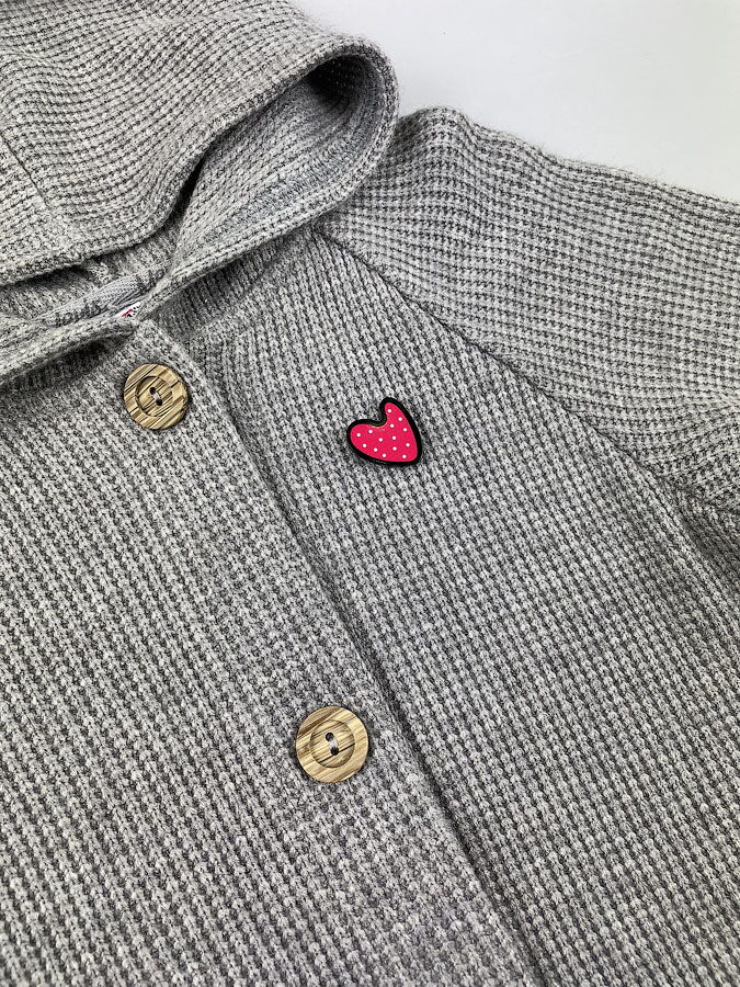 Кардиган для девочки Mevis серый 3441-02 - размеры