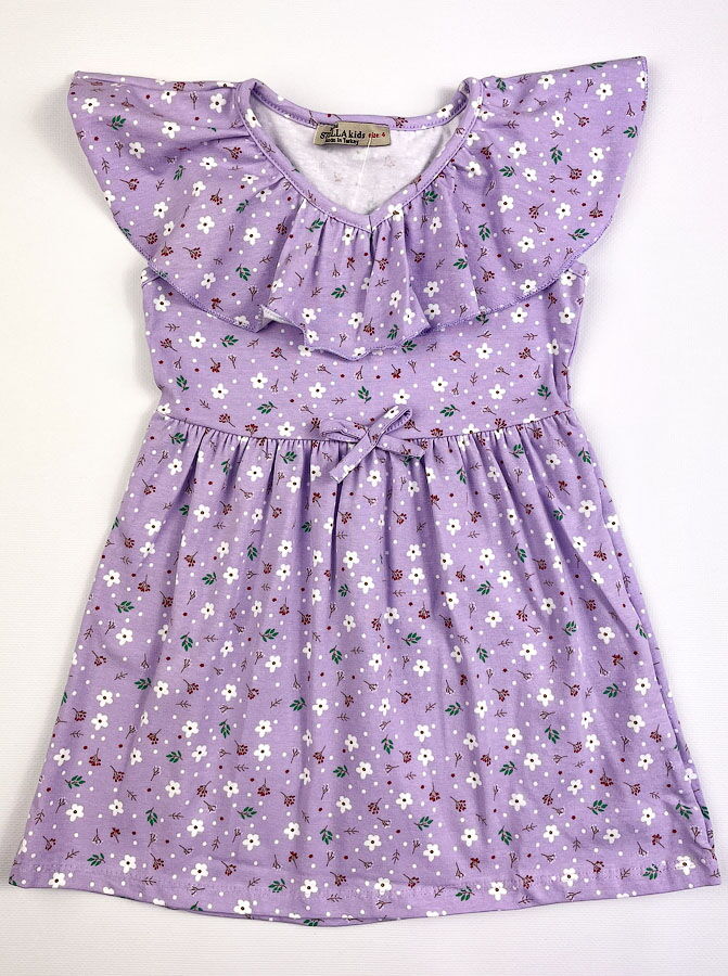 Платье для девочки Stella Kids Цветочки сиреневое 0262 - размеры