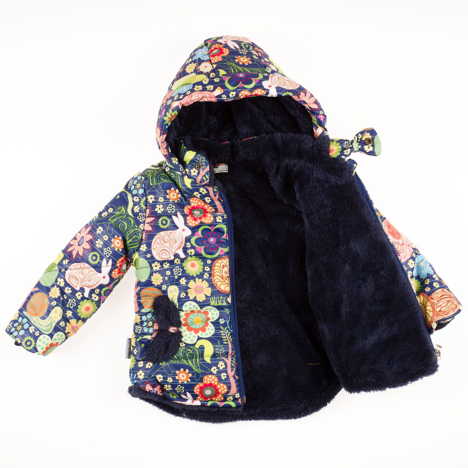 Комбинезон раздельный для девочки (куртка+штаны) ОДЯГАЙКО Цветы темно-синий 22110/01230 - купить