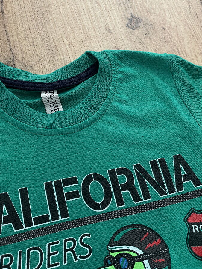 Футболка для мальчика California зеленая 57425 - фото