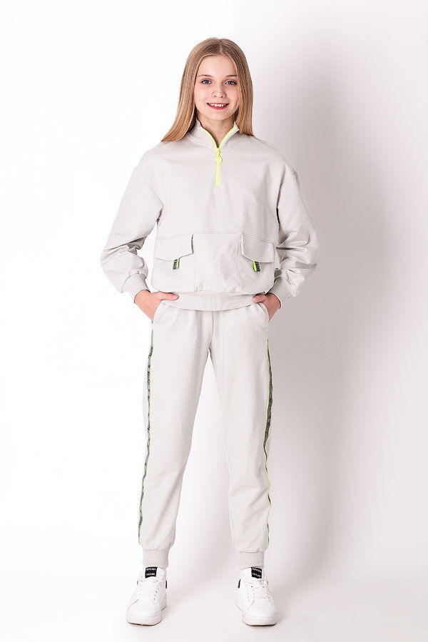 Спортивный костюм для девочки Mevis серый 3727-01 - цена