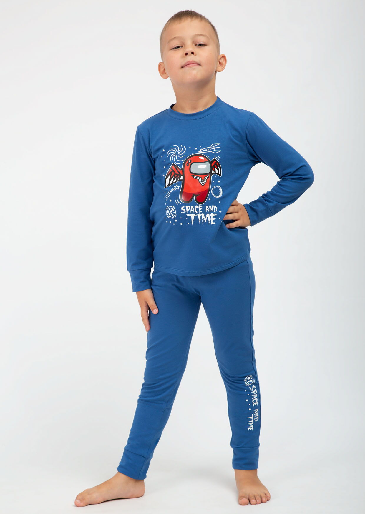 Пижама для мальчика Roksana space синяя 16198 - цена