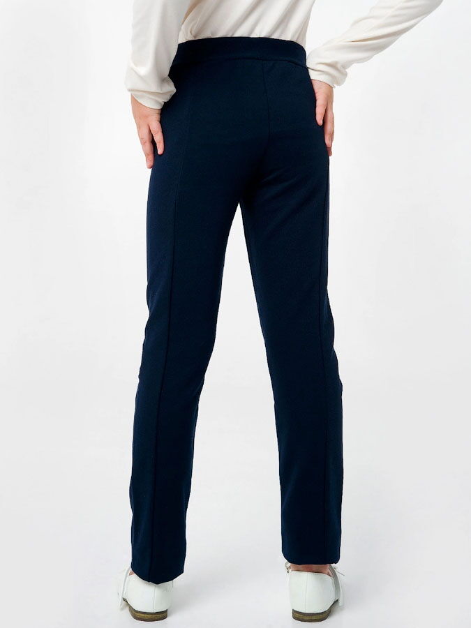 Брюки трикотажные для девочки SMIL темно-синие 115433 - размеры