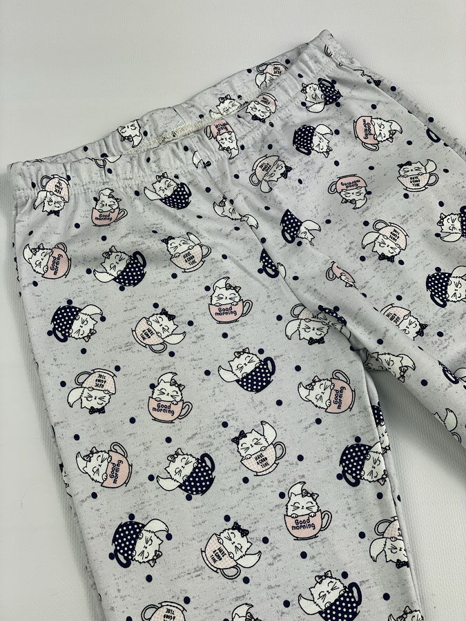 Пижама для девочки-подростка Фламинго Good Morning молочная 240-222 - фотография