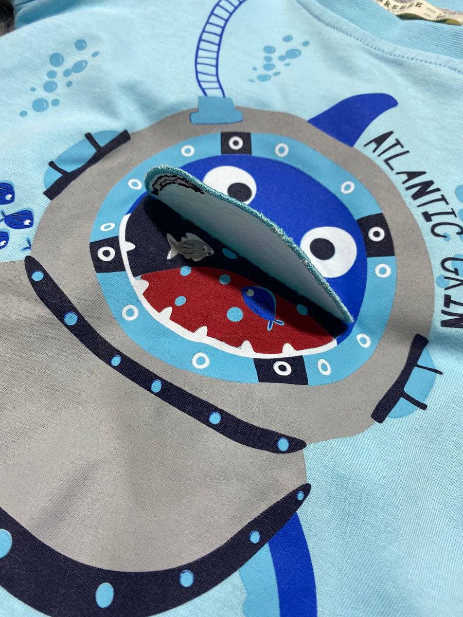 Комплект футболка и шорты для мальчика Breeze Акула голубой 13740 - фотография