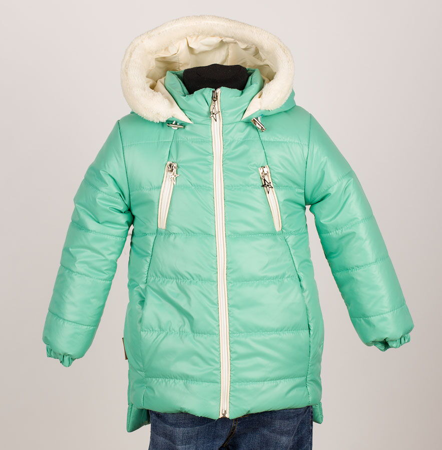 Куртка зимняя для девочки Одягайко бирюза 2816 - цена