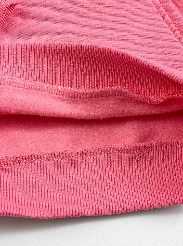Утепленная кофта-худи с капюшоном Фламинго Котик коралловый 930-341 - фотография