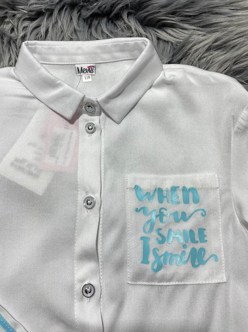 Блузка для девочки Mevis белая 3657-02 - фото