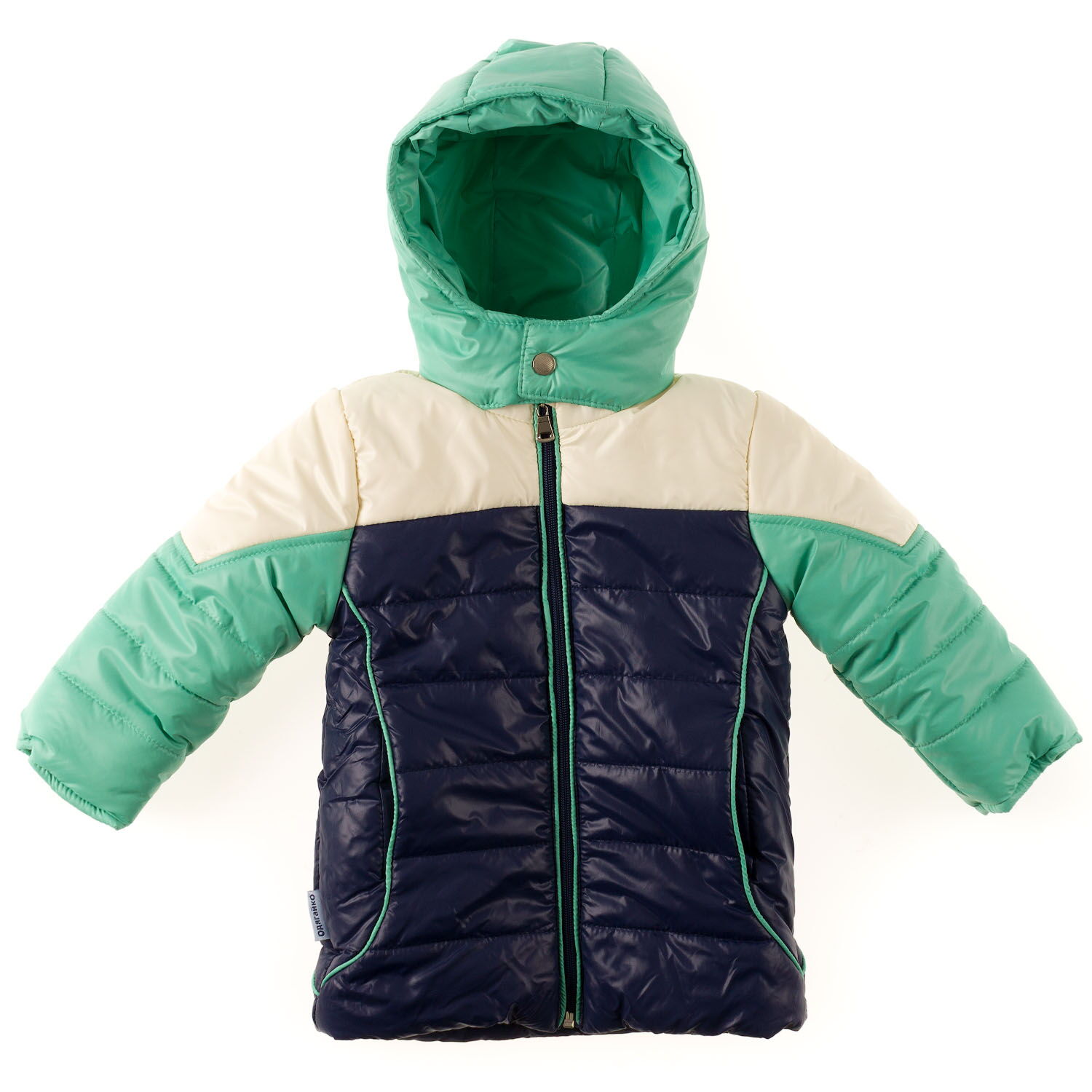 Куртка зимняя для мальчика Одягайко темно-синяя с бирюзовым 2839О - цена