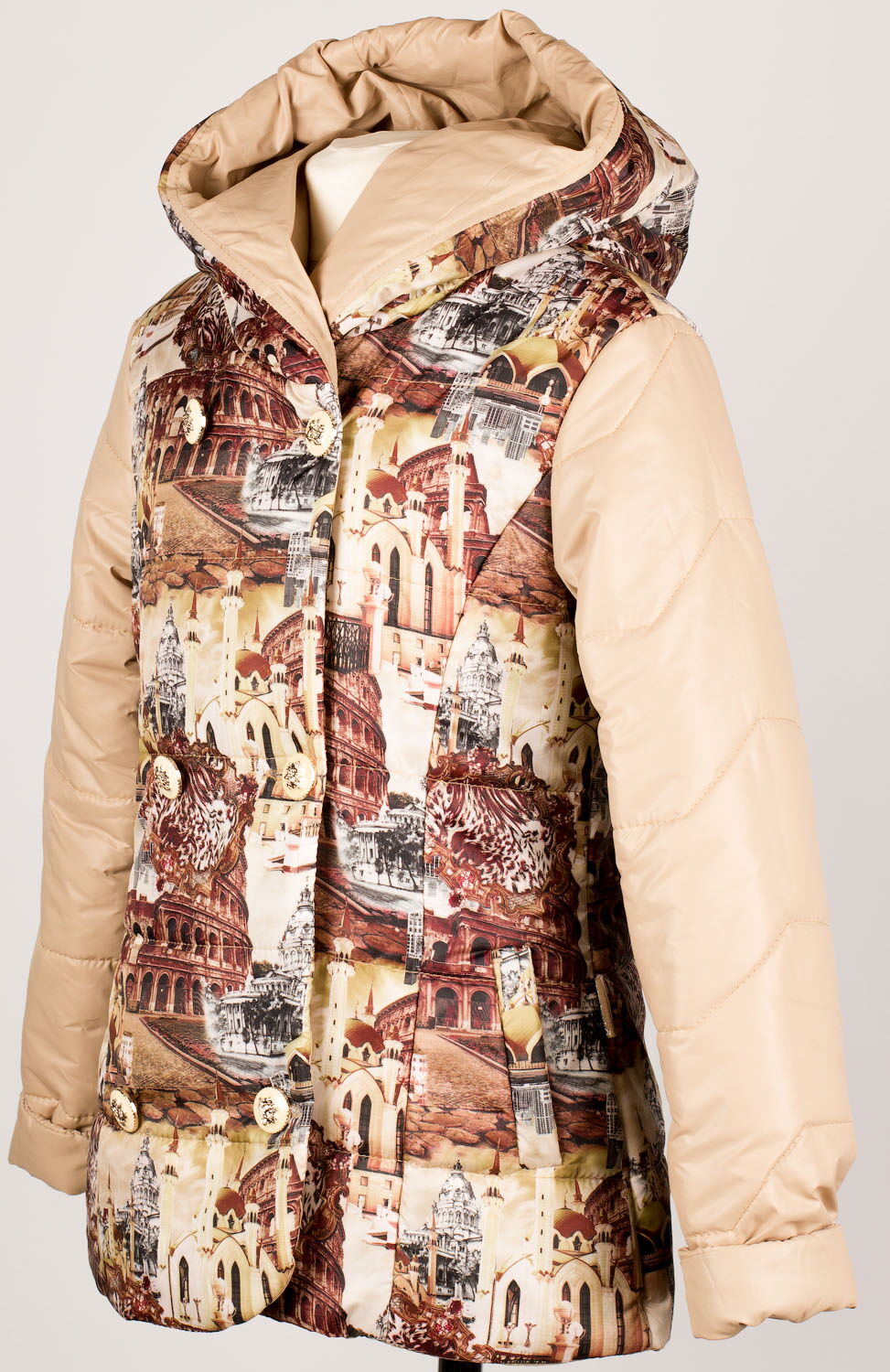 Куртка для девочки ОДЯГАЙКО бежевая 2622 - цена