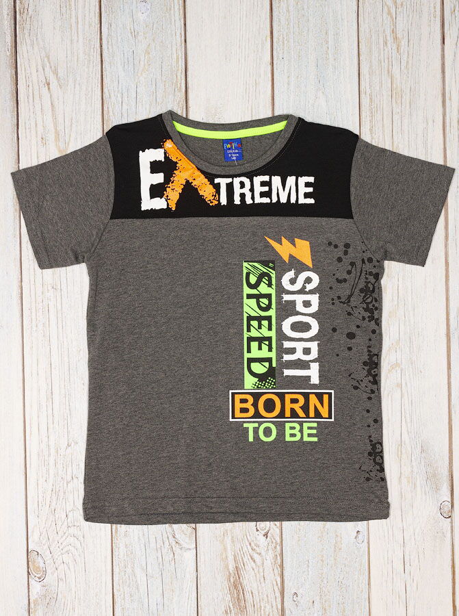 Футболка для мальчика Patika Kids Extreme темно-серая 6012 - фото