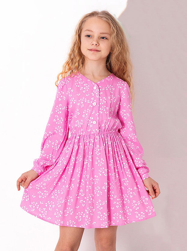 Платье для девочки Mevis розовое 3746-03 - цена