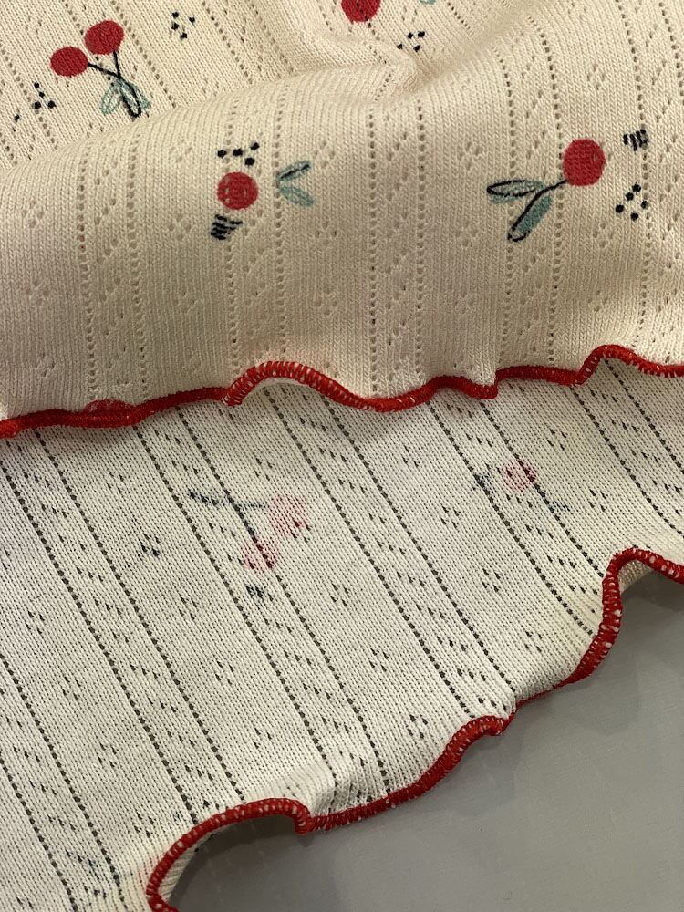 Летняя пижамка для девочки Mevis Вишенки бежевая 5039-02 - фото