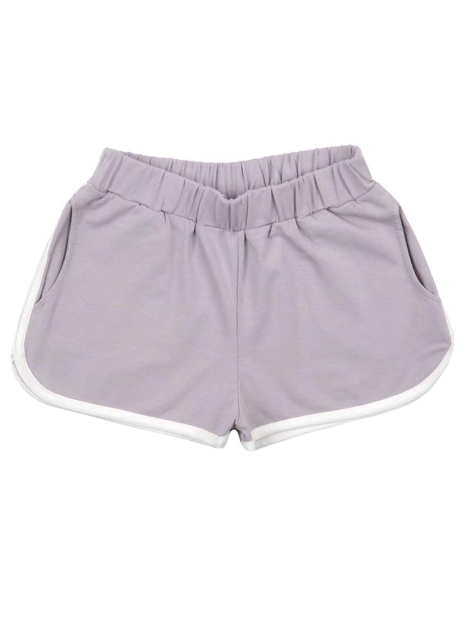 Летние шорты для девочки Фламинго серые 786-416 - фото