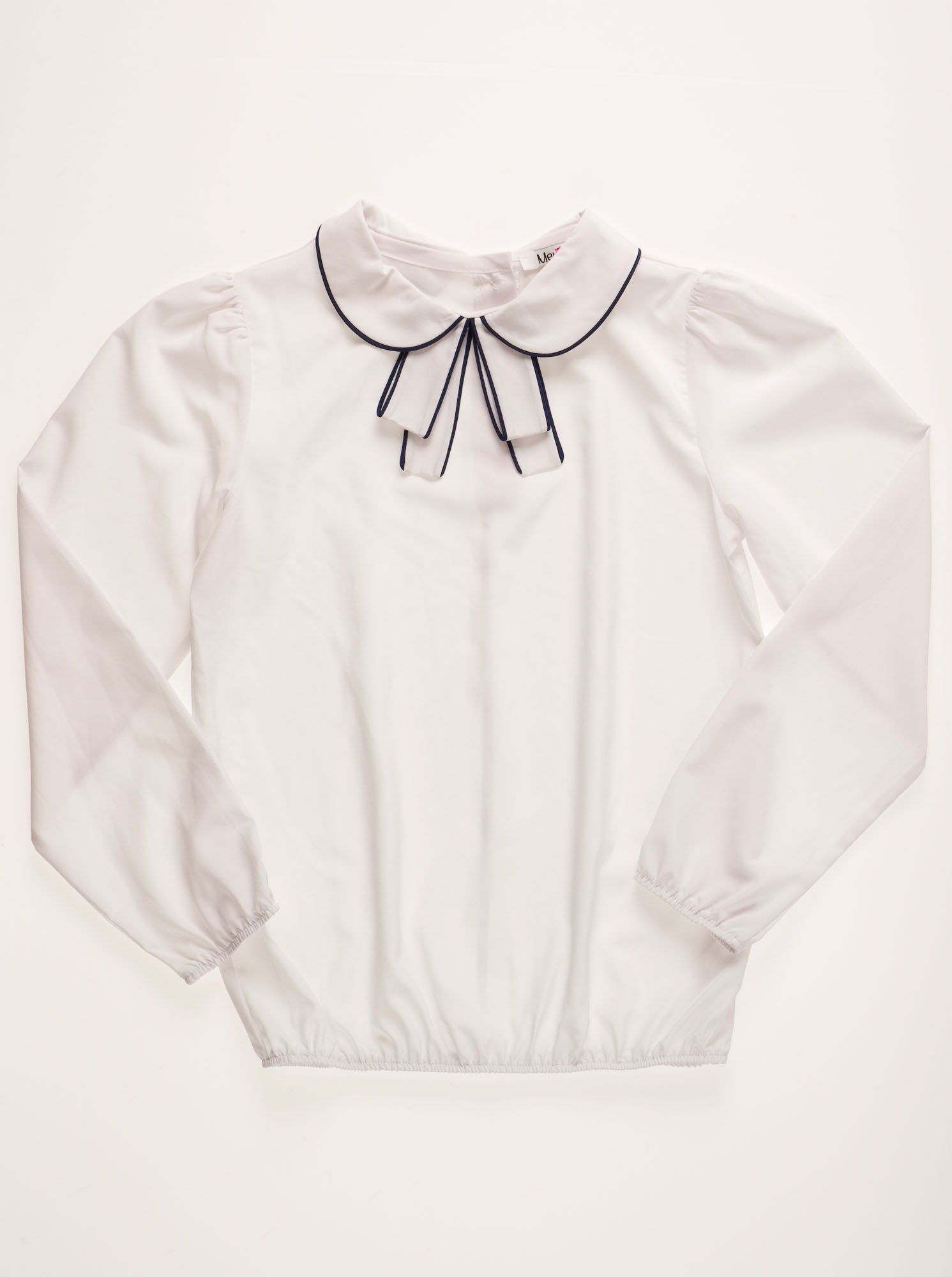 Блузка с длинным рукавом для девочки Mevis белая 2101-02 - цена