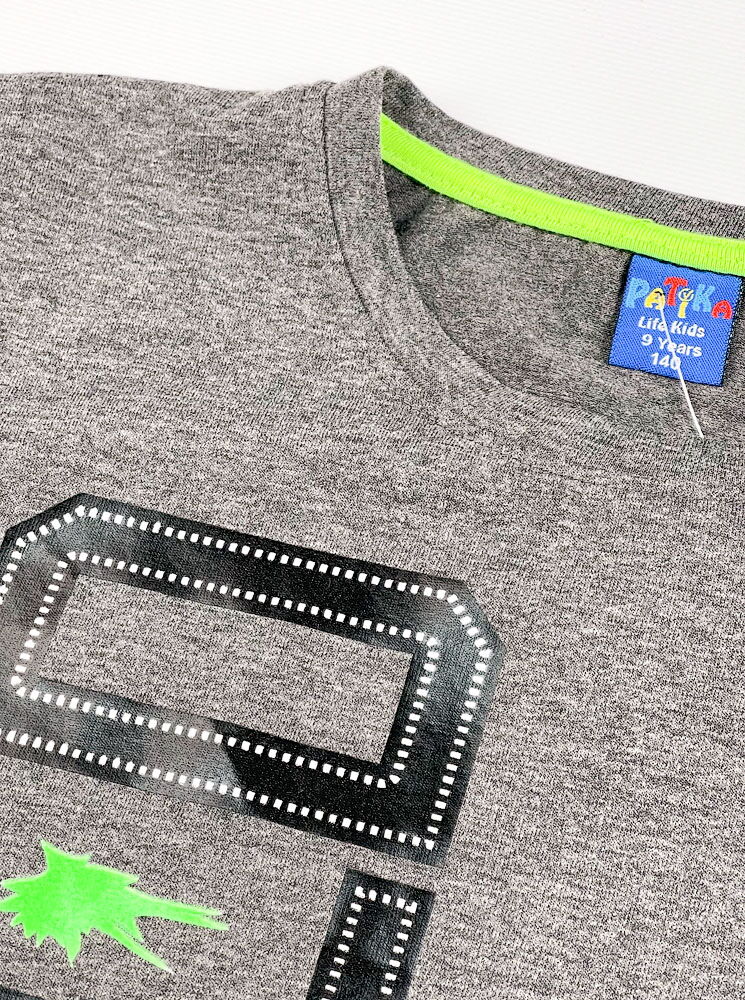 Футболка для мальчика Patika Kids World темно-серая 352 - размеры