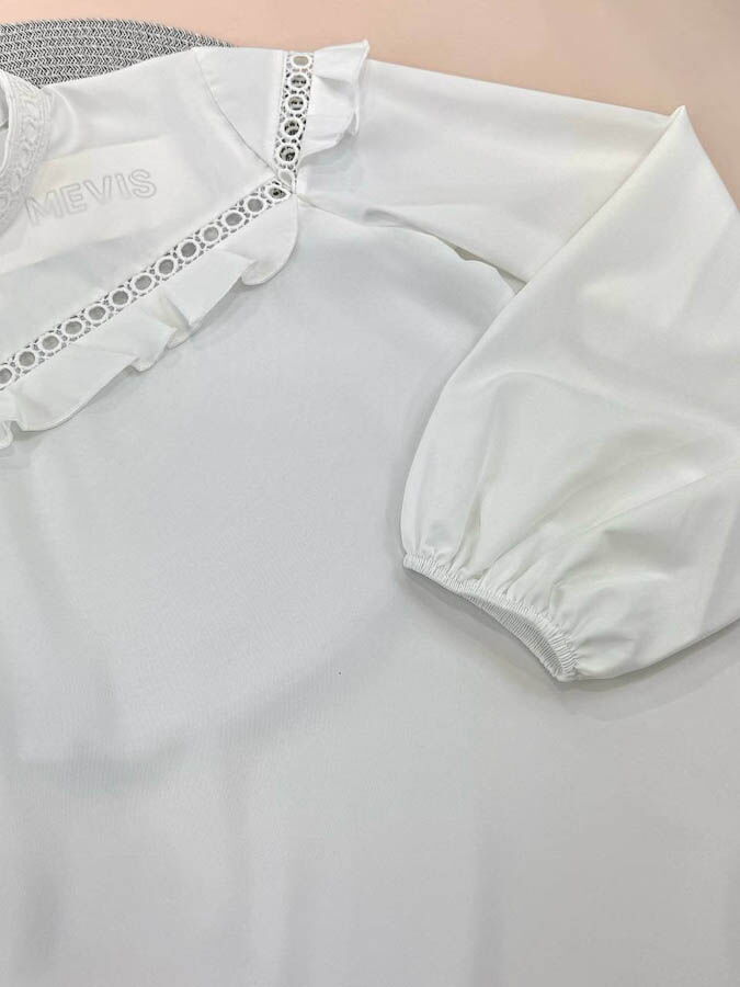 Блузка для девочки Mevis молочная 4859-01 - фото