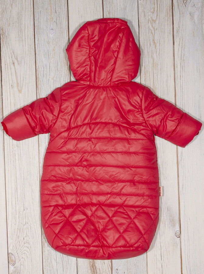 Конверт зимний для девочки Одягайко красный 3204О - фото