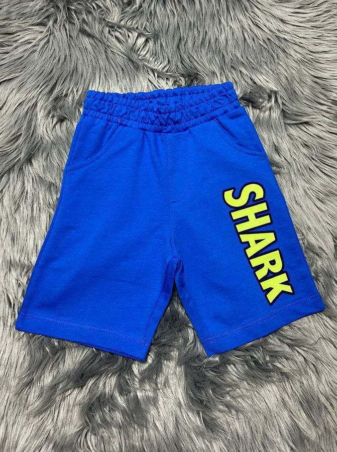 Комплект футболка и шорты для мальчика Breeze Shark салатовый 15176 - фото