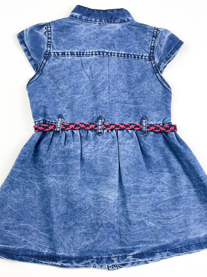 Джинсовое платье для девочки Trimex Звездочки синее 520 - фотография