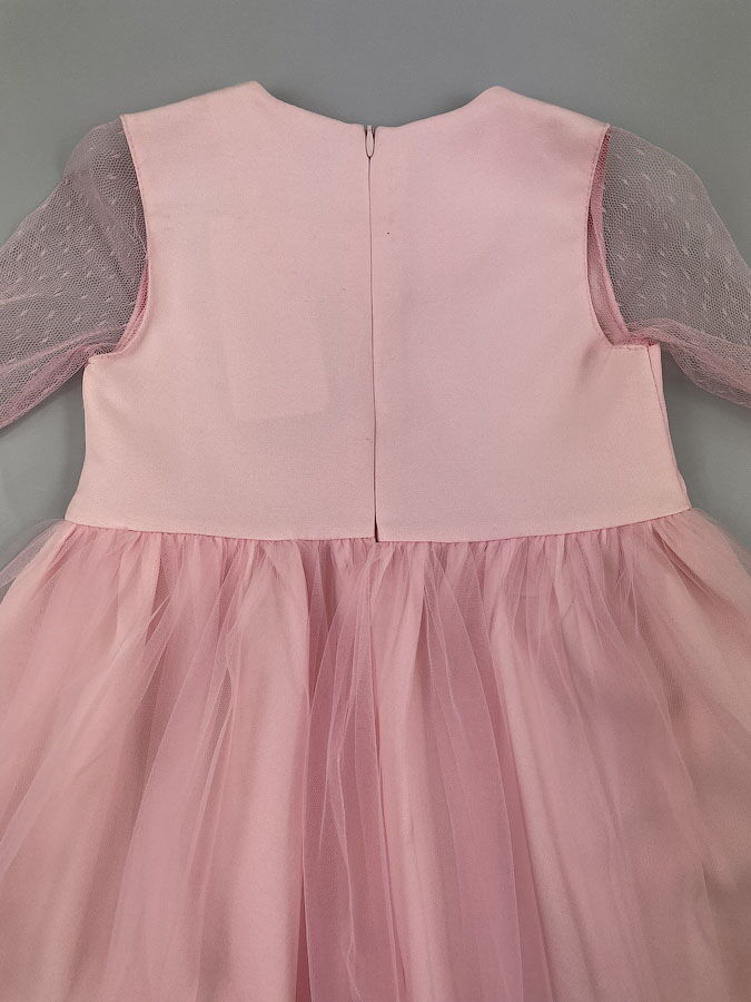 Нарядное платье для девочки Mevis розовое 2972-01 - фото