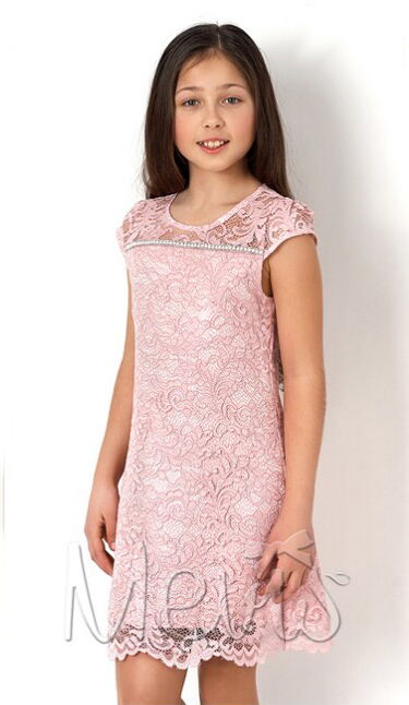 Нарядное платье для девочки Mevis пудровое 2782-04 - цена