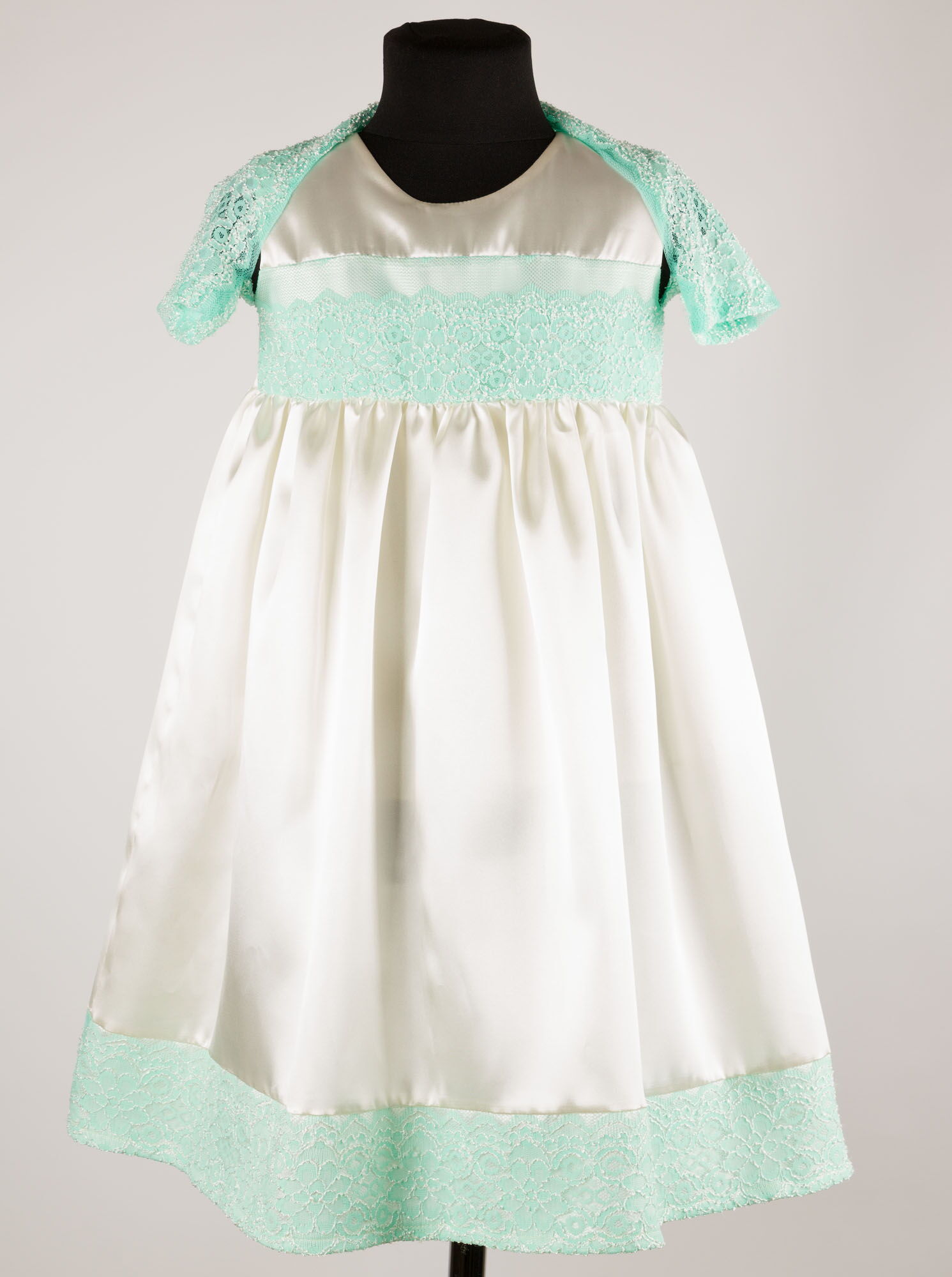 Нарядное платье с болеро Маленьке сонечко Аврора молочное - фотография
