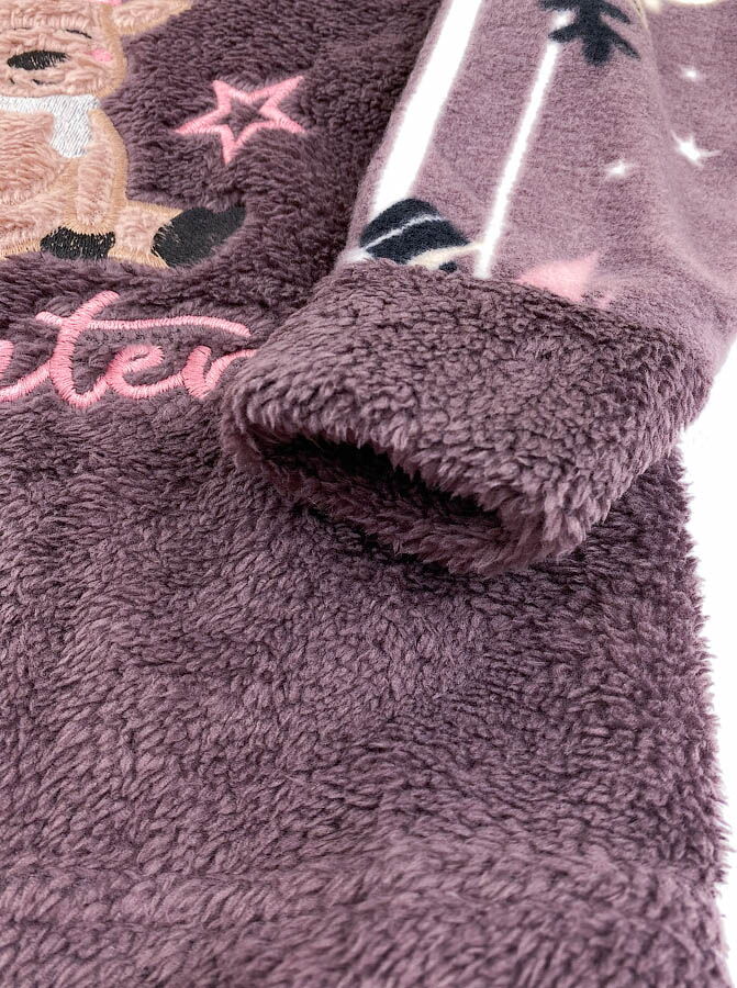 Зимняя пижама для девочки SNC какао 20294 - фото