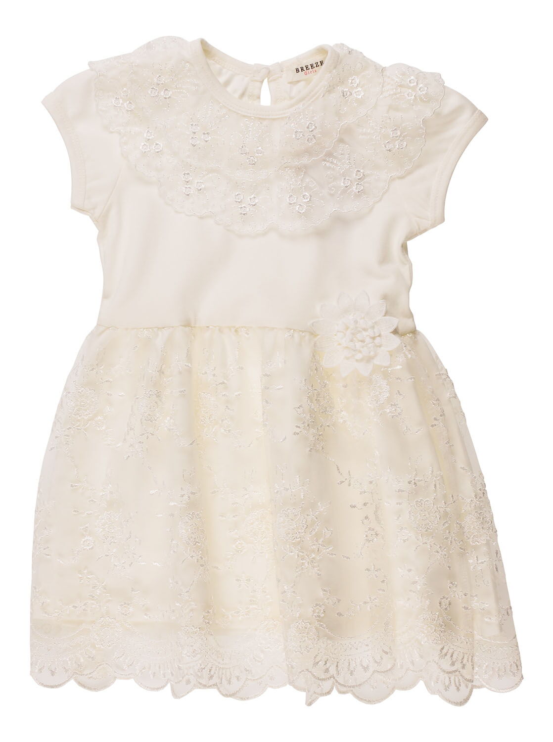 Кружевное платье для девочки Breeze молочное 10989 - цена