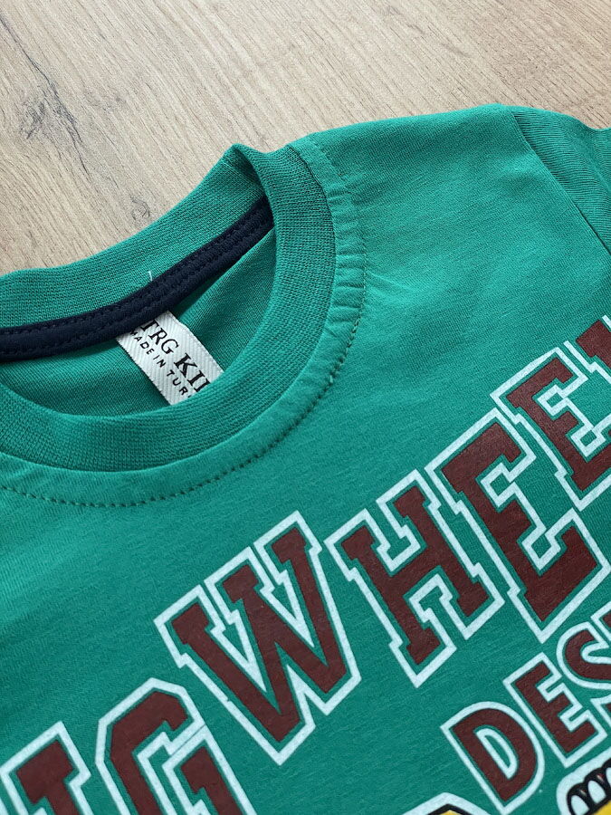 Футболка для мальчика Big Wheel зеленая 57424 - фото