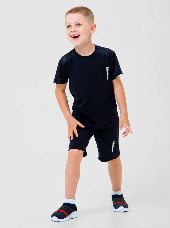 Спортивные шорты для мальчика SMIL черные 112326/112327 - размеры