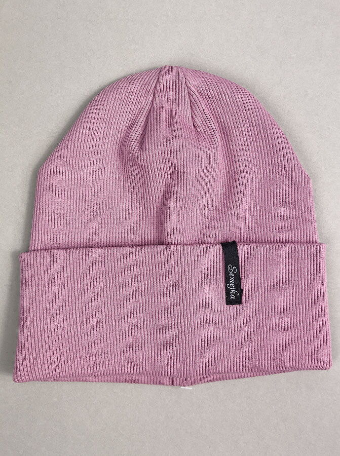 Комплект шапка и хомут для девочки Semejka Фрея темно-лиловый 9321 - размеры